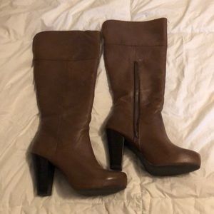 brown knee high boots